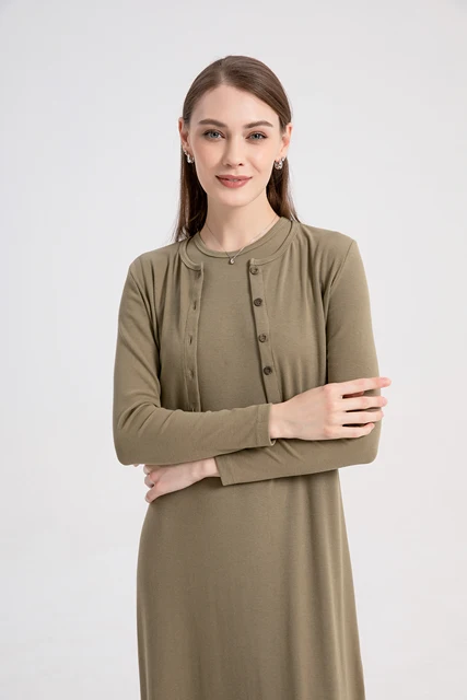 Summer Women’s Cardigan Maxi Dress 1