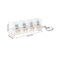 4 - Key Stress Relief Fidget Toy Keychain | Decompression and Finger Clicker Toy (B)