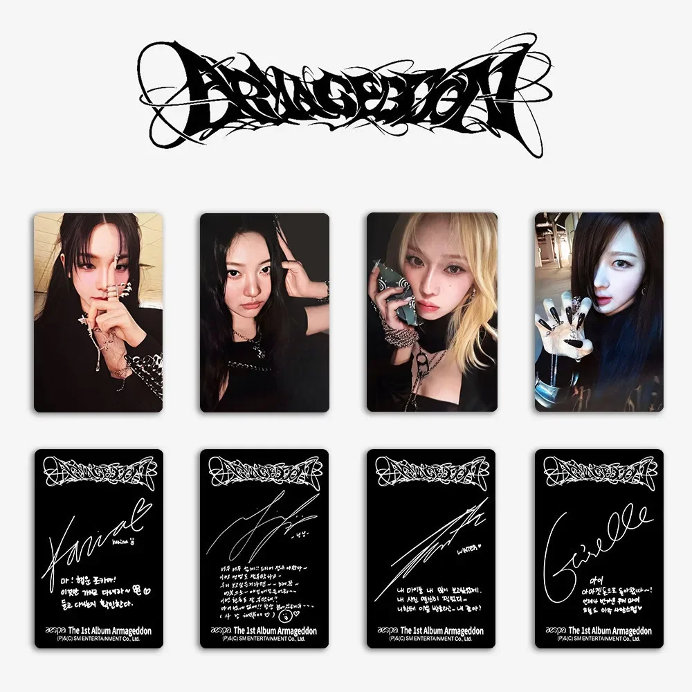 Kpop Idol &aelig; Armageddon Album Photocards KARINA GISELLE WINTER NINGNING photo card