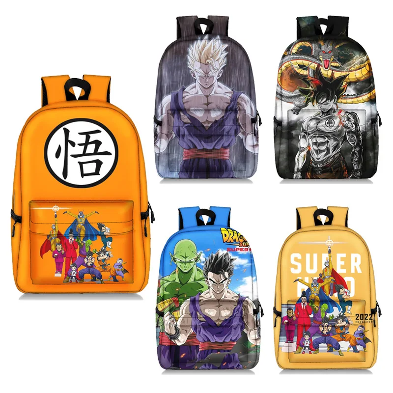 Kids Dragon Ball Super Saiyan Son Goku Printed Backpack Student