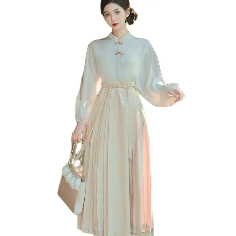 

2022 New Chinese Disc Top Jacquard Retro Skirt Set Free Shipping