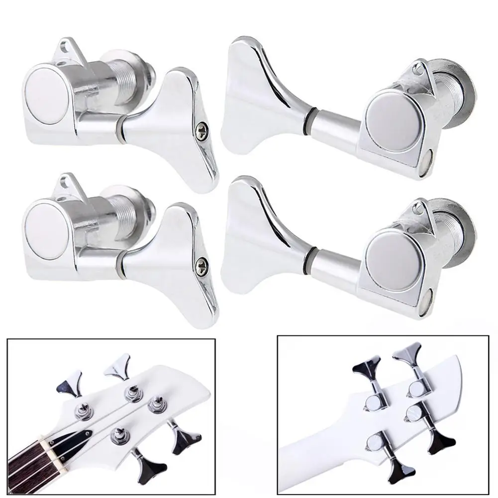 

YOUZI Electric Bass Tuning Pegs Tuners Machine Heads Knobs Set for Acoustic or Electric String Precision Jazz Bass Replacement