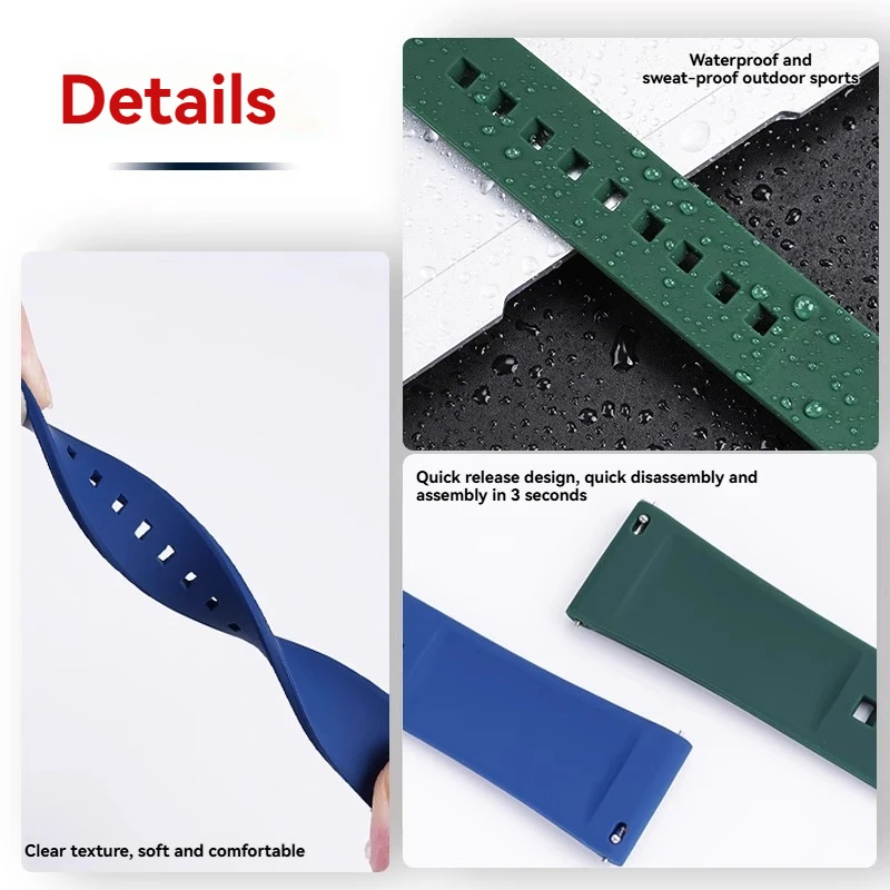 19/20/21/22 مللي متر الإفراج السريع المطاط حزام ال...