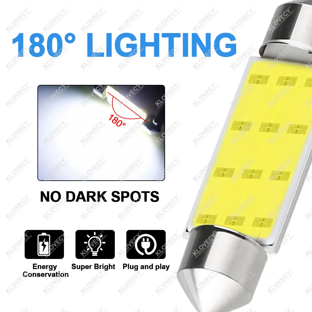 10/20/30/50 PCS C10W C5W LED   31/36/39/10MM COB 12V 7000K  ڵ ׸   ȣ Ʈũ 