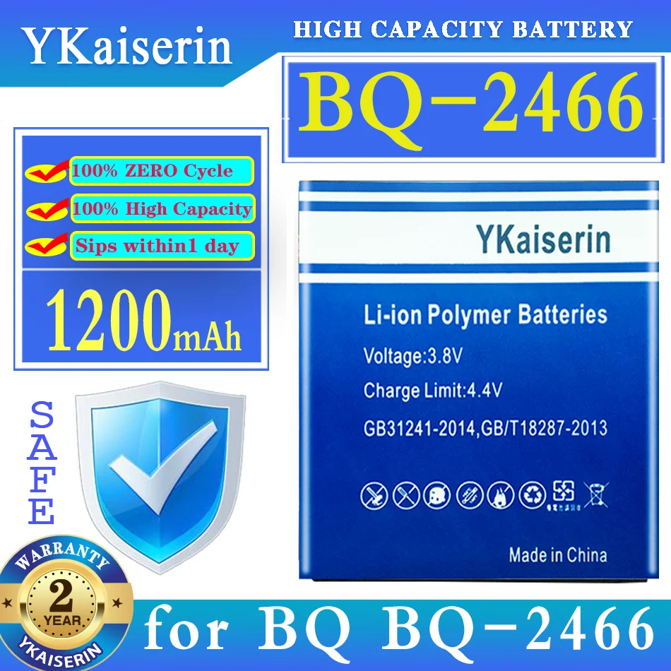 

YKaiserin 1200mAh Replacement Battery for BQ BQ-2466 Dream Duo Moile Phone