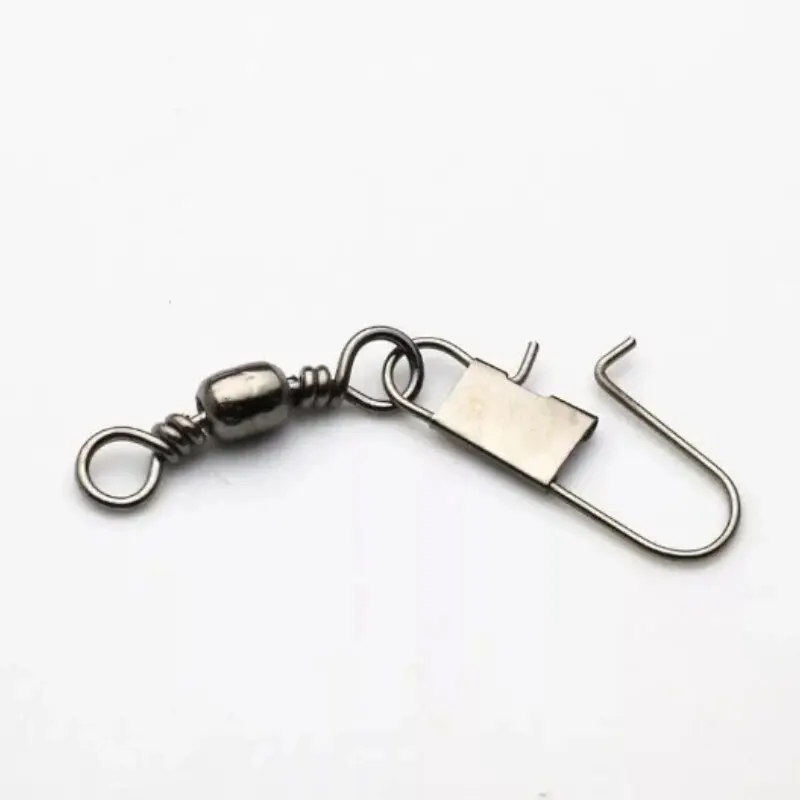 PRO BEROS 50 pièces taille pivotante de pêche connecteur solide roulement à billes Snap pêche émerillons roulant perles en acier inoxydable accessoires  18