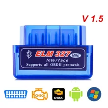 

New OBD V2.1 V1.5 Mini ELM327 OBD2 Bluetooth Auto Scanner OBDII 2 Car ELM 327 Tester Diagnostic Tool For Android Windows