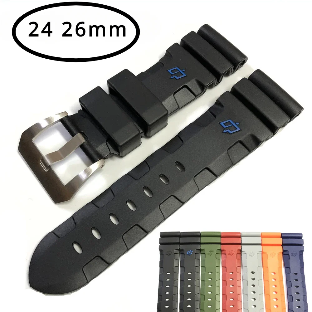 Orologi Accessori Bracciale Per Panerai Luminer Pam441 359 111 Cinturini Serie Cinturino In Silicone Cinturino Da Uomo 24 26Mm Cintura