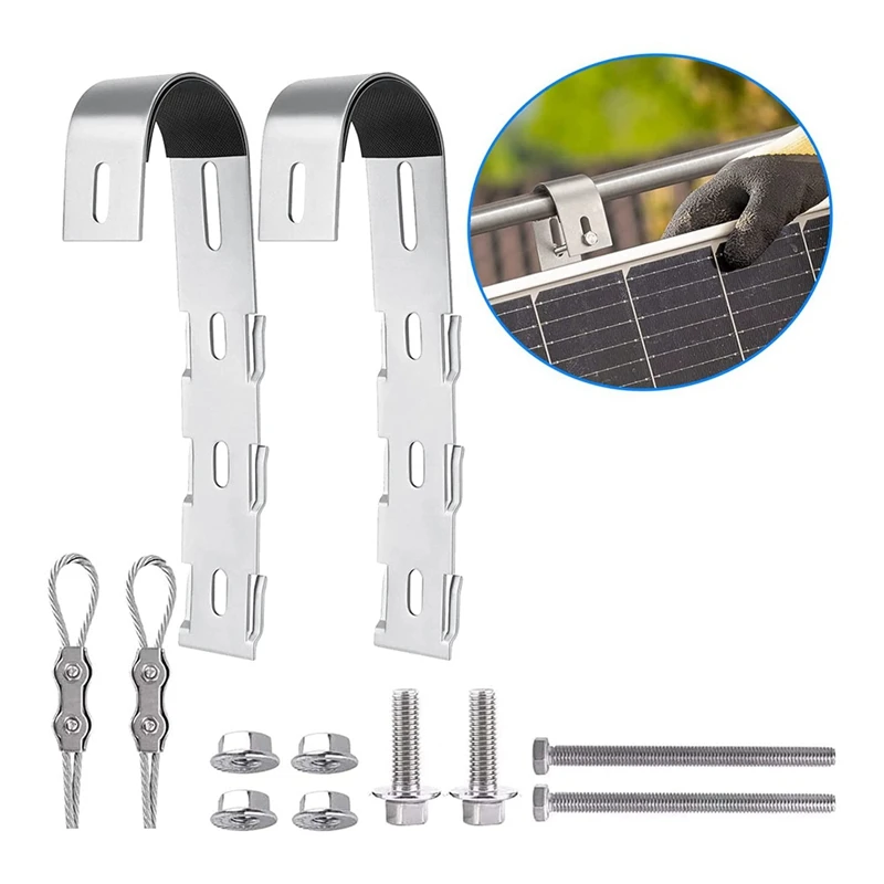 

Solar Module Holder Balcony, Stainless Steel Hooks For Balcony Railing Holder, Solar Mounting Balcony PV Brackets