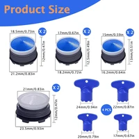 8ชิ้นก๊อกน้ำ16.2-23.5มม. เติมอากาศสำหรับก๊อกน้ำเครื่องเติมอากาศก๊อกน้ำก๊อกน้ำประหยัดน้ำที่กรองด้วยประแจ4ขนาด 6