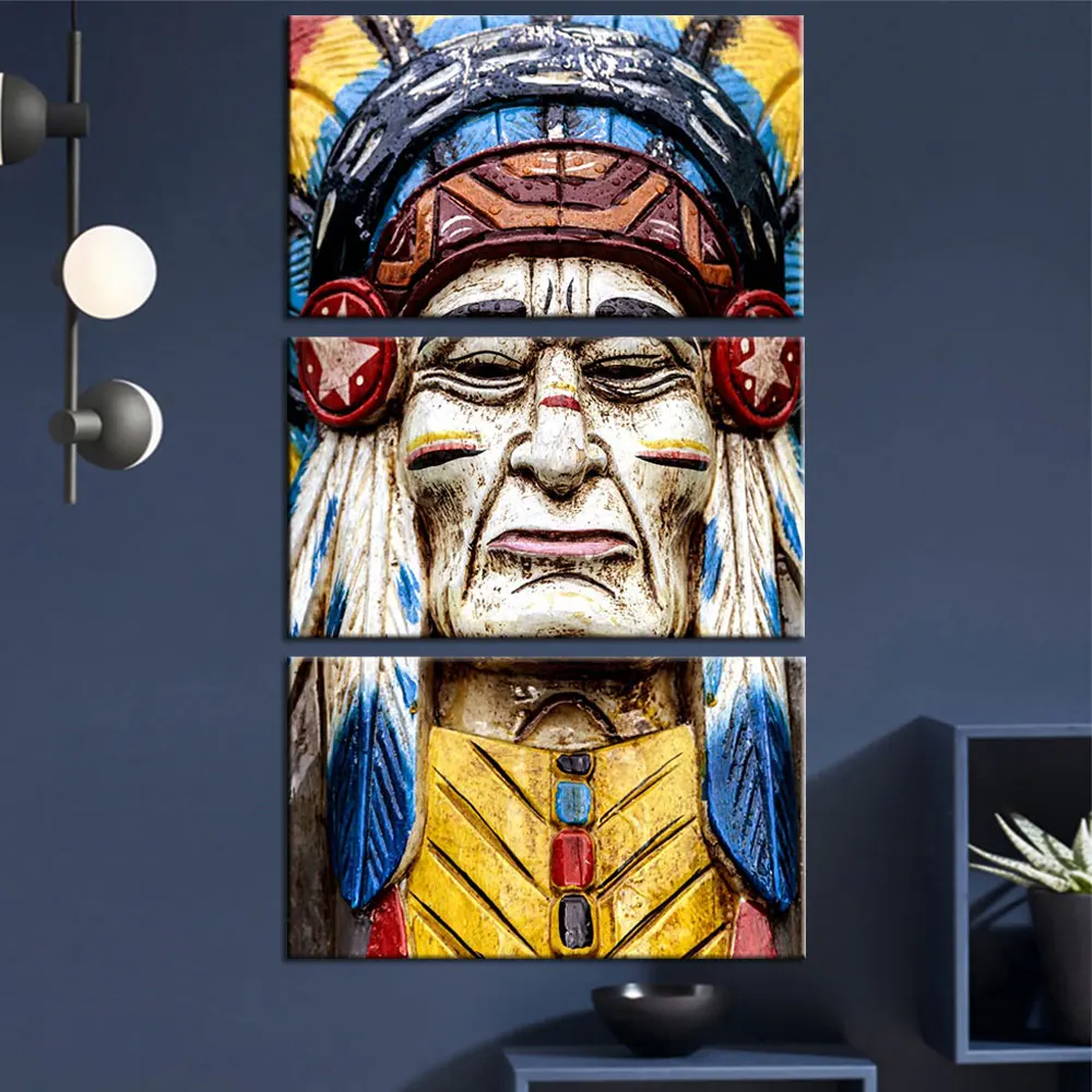 

Artsailing 3 Panels Wall Art Modern Indian Posters Canvas Print Artwork Pictures For Home Living Room Modular Cuadros Unframed