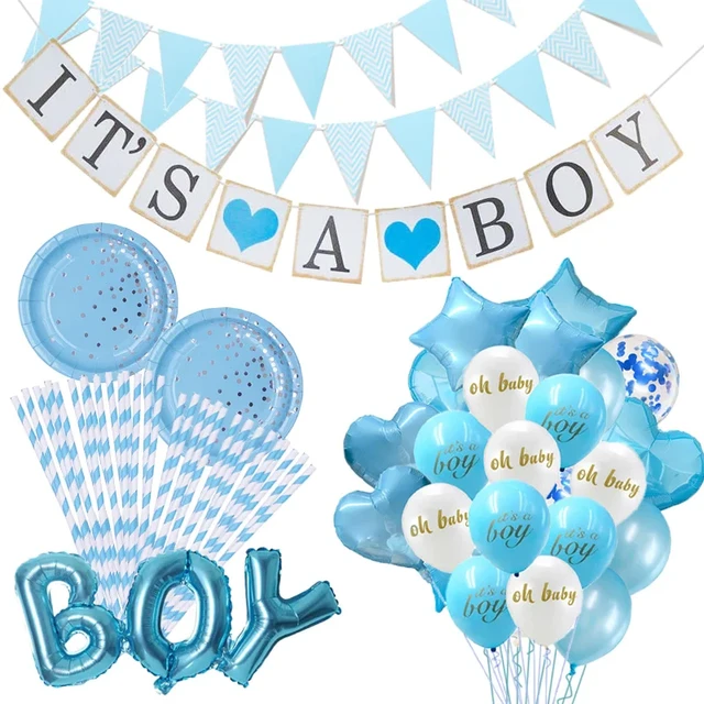 Décorations de baby shower C'est un garçon fille Baby Shower Bannière Genre  Révéler Décoration de fête Bébé Ballons