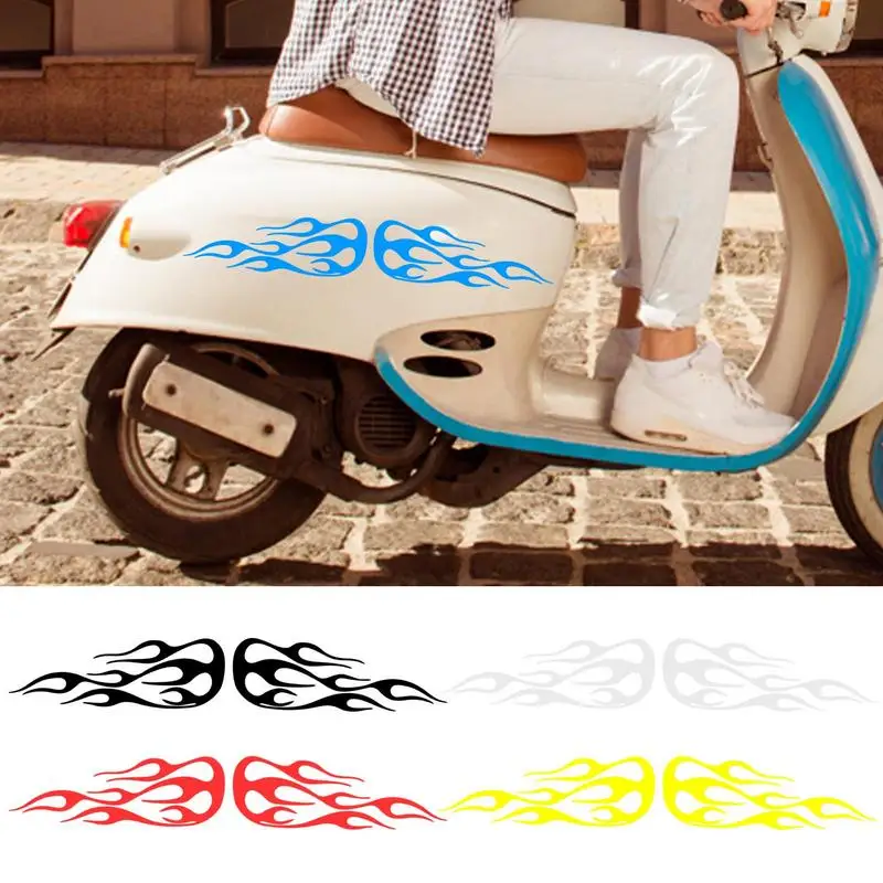 

Car Unique Decals 2PCS Anti UV Vehicle Flame Stickers Car Accessories Weatherproof Sticker for Windows Doors Closets Cupboards
