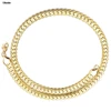 Collier latéral complet de 6mm, couleur or et argent 18K, chaîne de 8/18/20/24 pouces pour femmes et hommes, bijoux de fiançailles et de mariage à la mode