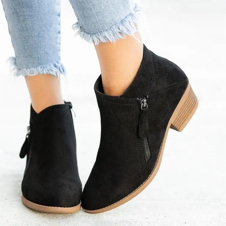 2023 New Men Shoes Fashion Classic High-end Handmade Brown Suede One-word Belt Adjustment Buckle Daily Ankle Boots