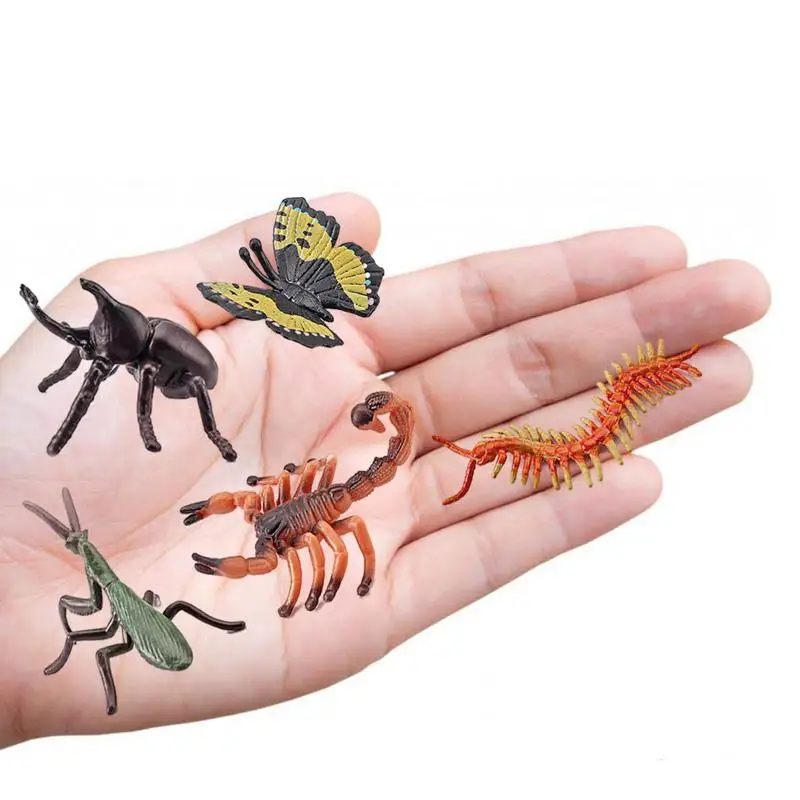 

12Pcs/Set Toys Fake Insect PVC Cockroach Kids Toy Realistic Insect Figurine Simulation Insect Animal Insect Toys Insect Model