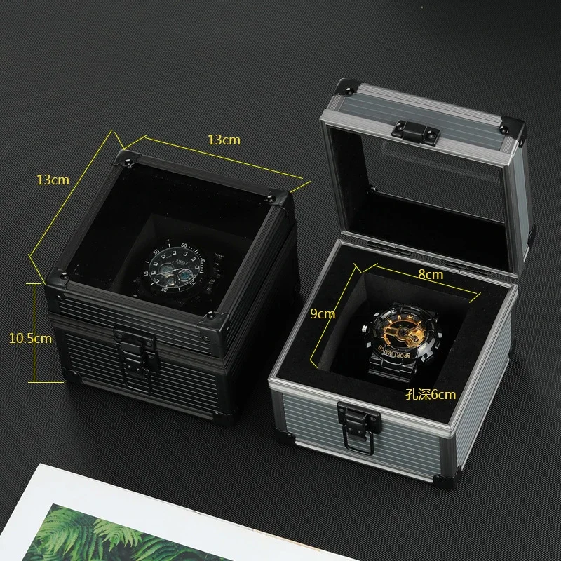 Aluminum Watch Display Case with 1/3/5 Slots, Portable Suitcase Organizer for Men &... - SKU WDC01721 - UGI Packaging