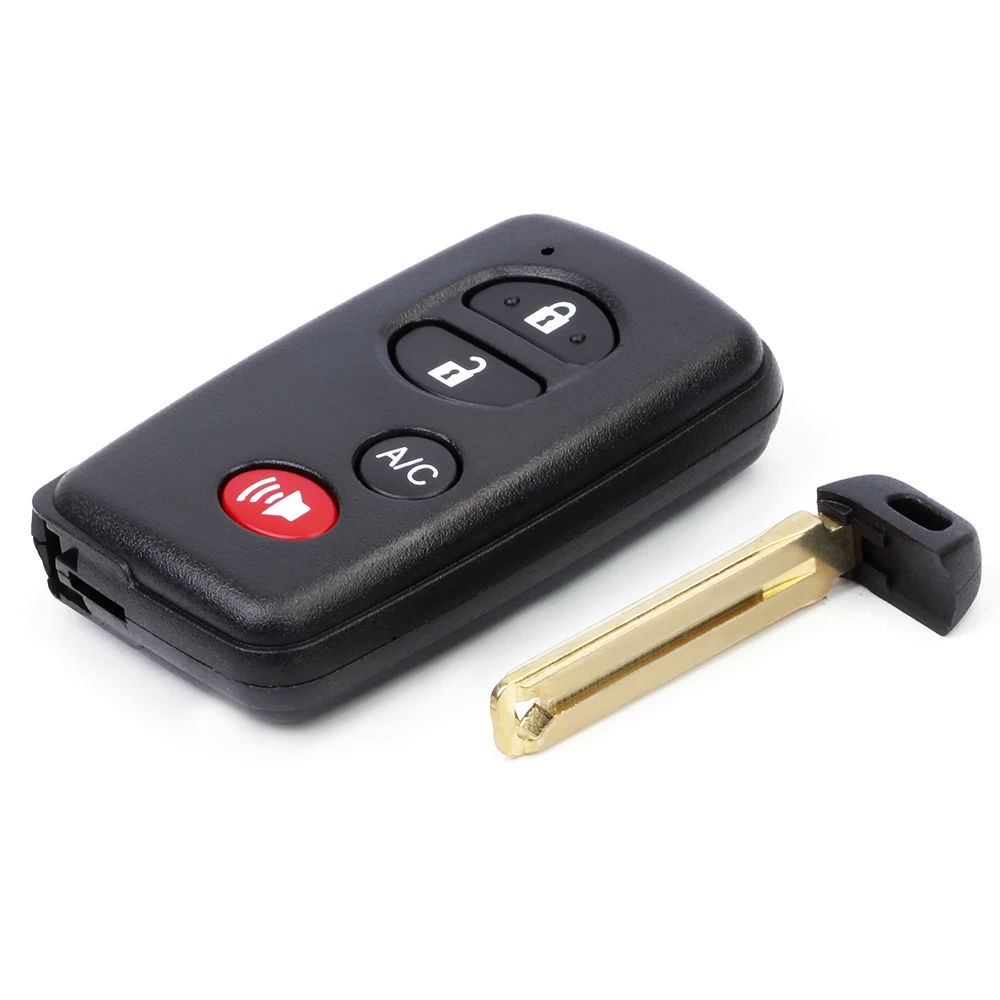 BROVACS Vervangende sleutelschaal ongesneden lege noodinsteeksleutel compatibel met DODGE CHRYSLER JEEP VOLKSWAGEN Smart Keyless Entry Remote Sleutelhoes Fob 7 Knoppen 6 BTN Paniek PG755M