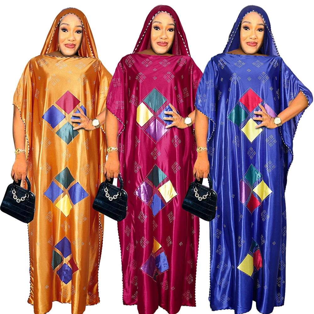 

Plus Size African Party Dresses for Women Muslim Fashion Boubou Abayas Robe Dashiki Ankara Outfit Evening Gown Kaftan Maxi Dress