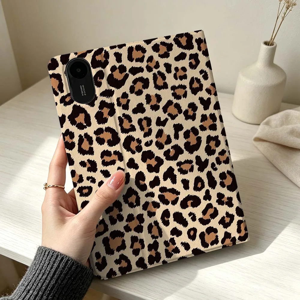 Leopard Print Soft Pen Tray Tablet Case