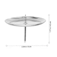 20pcs Metal Holders Rack Candlestick Tray Fixator Fixing Holder Party Stand Base Desktop Decorative 6