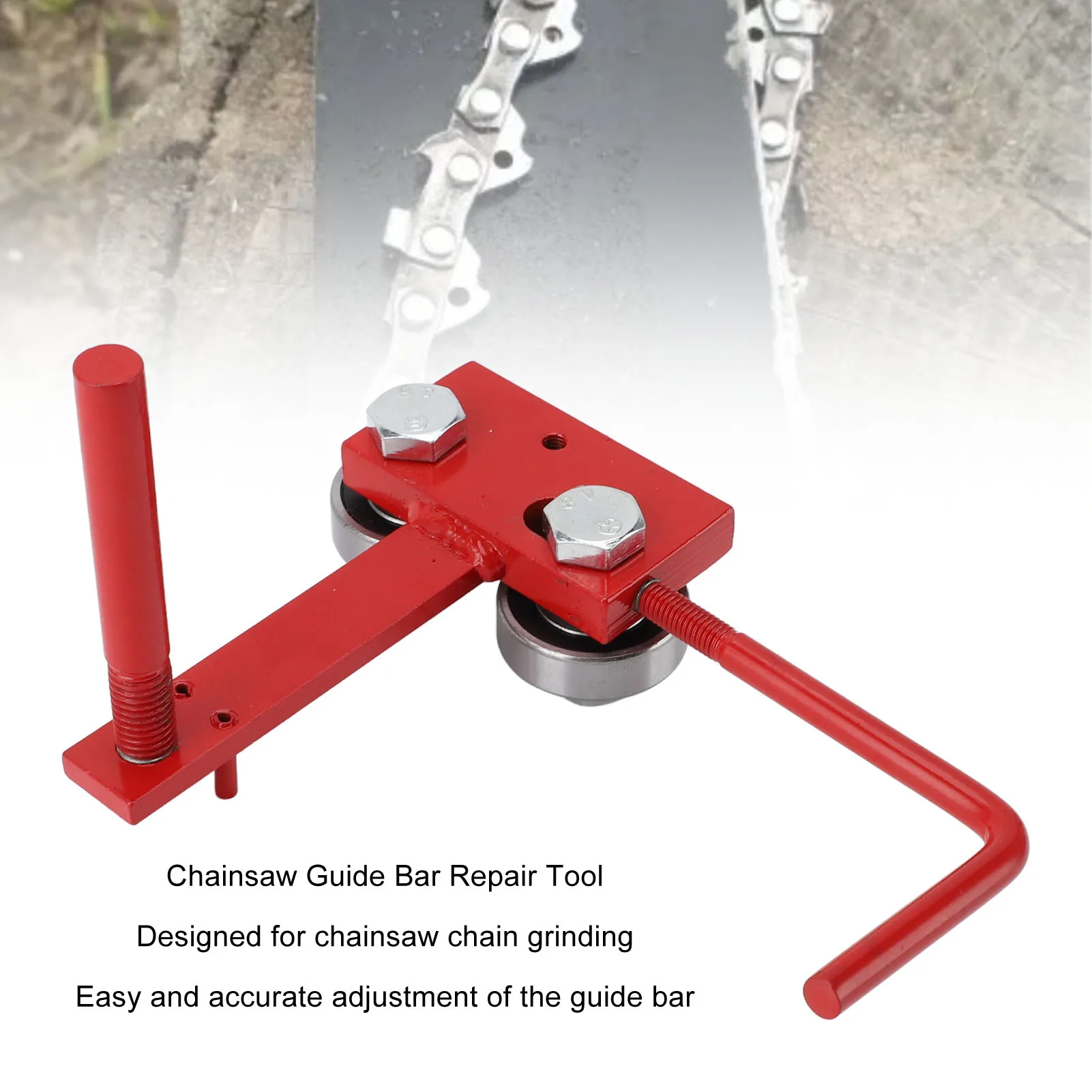 Chainsaw Bar Repair Tool Chainsaw Bar Closing Tool High Strength Cast Iron Aluminum Accurately Adjust for Chain Grinding