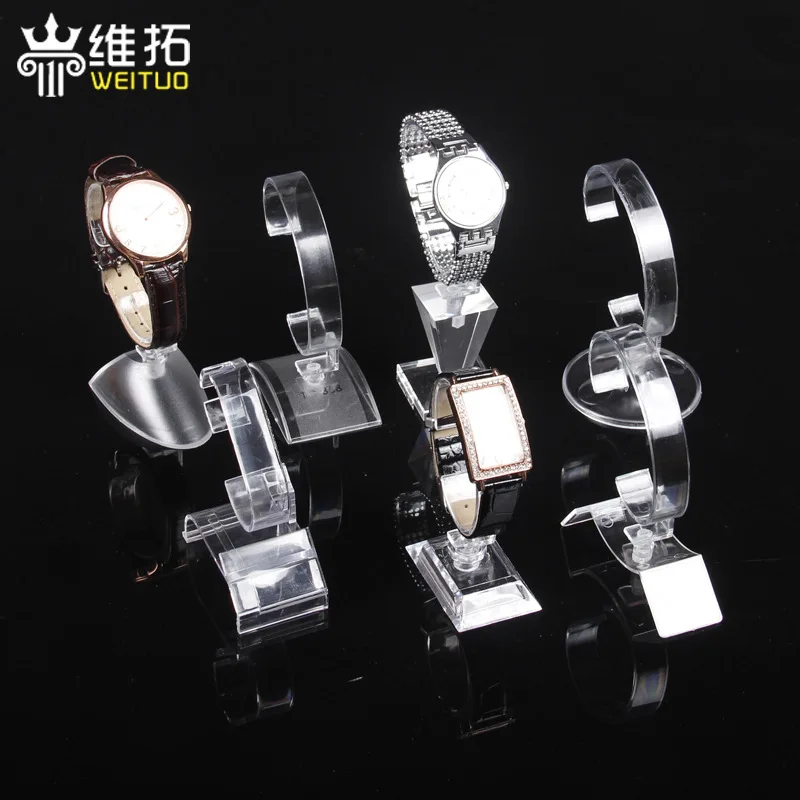 Plastic Wrist Watch Display Rack Holder Sale Show Case Stand Tool Clear Jewelry Packaging Total Height Watch Display Stand plastic wrist watch display rack holder sale show case stand tool clear jewelry packaging total height watch display stand