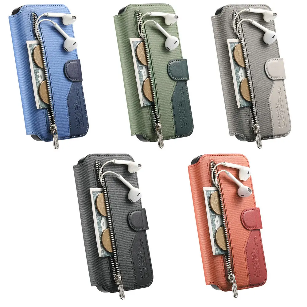 2-in-1 Detachable Zipper Leather Wallet with RFID Protection - Luxury Flip Case