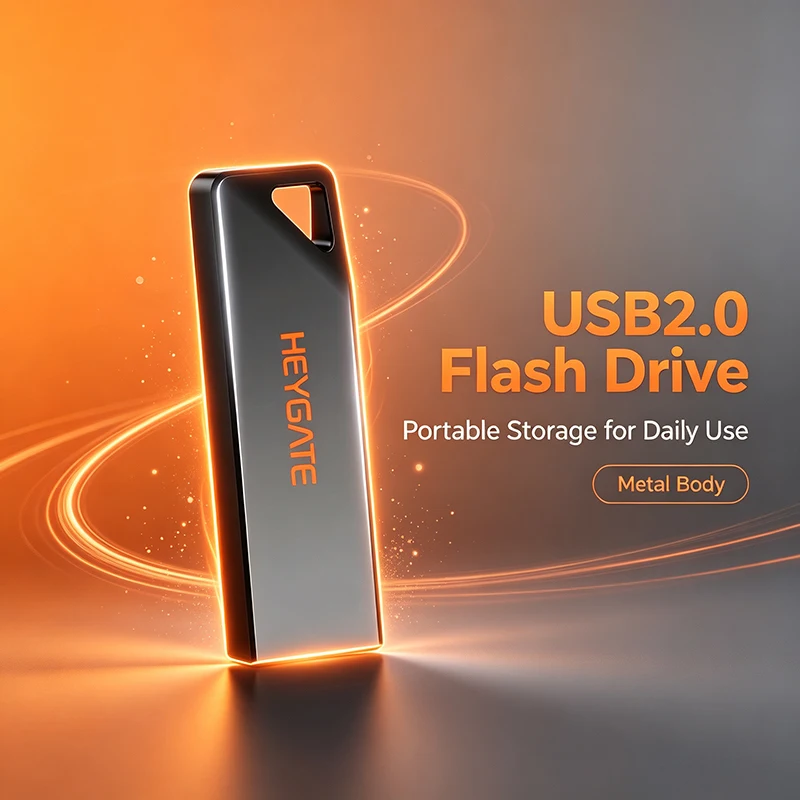 Compact Metal USB 2.0 Flash Drive for Data Storage and Backup