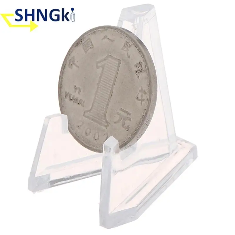 Cavalletto Per Monete Da Collezione In Acrilico Da 5 Pezzi, Mini Espositore Per Foto, Porta Medaglie Per Badge Piccolo Trasparente, Porta Carte Da Gio