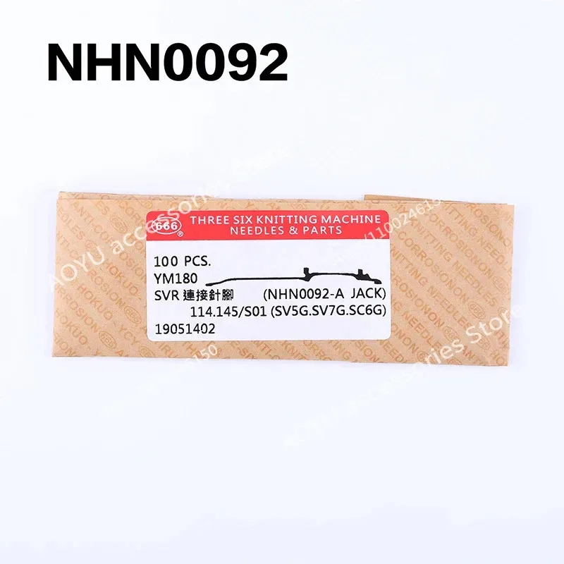 

50 Pcs Taiwan Three Six YM180 NHN0092-A JACK SVR Connection Long JACK 114.145/S01 For Computerized Flat Knitting Machines