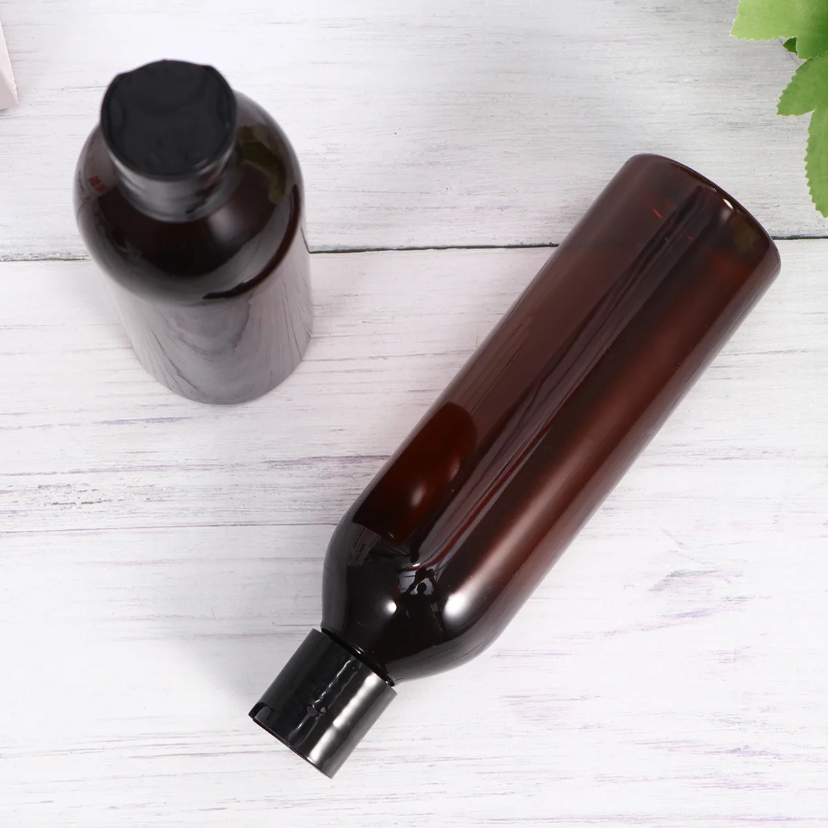 Refillable Bottles Containers 6pcs 250ml Transparent Squeezable Shampoo Bottle Toiletry Bottles with Press Disc Cap for Lotions
