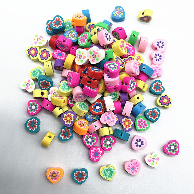 10mm Color Fruit Beads Polymer Clay Beads Polymer Clay Spacer Loose Beads for Jewelry Making DIY Bracelet Accessories