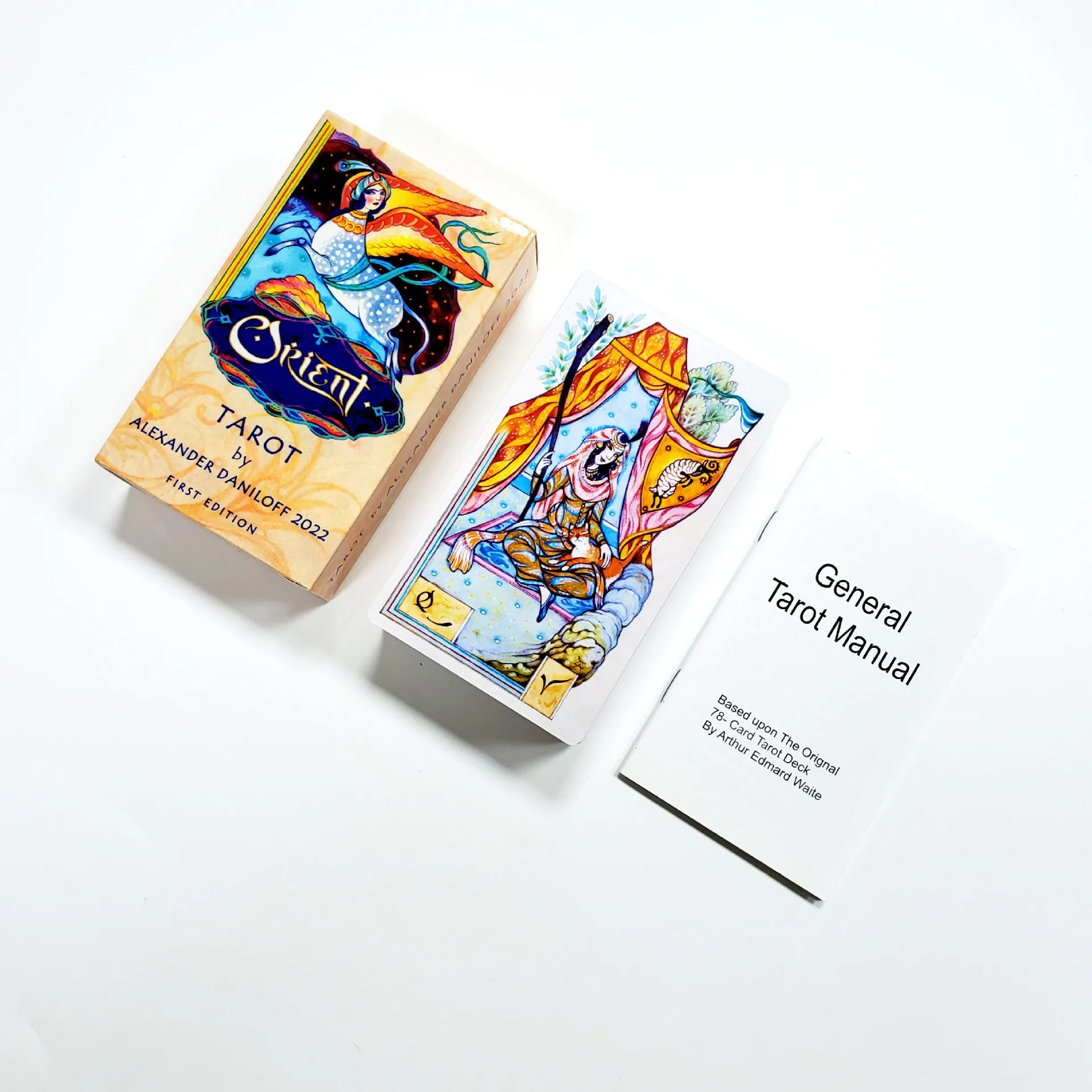 

12x7cm Orient Tarot Deck 78 Cards with Paper Guide Book for beginners For Fate Divination Party Entertainment Board Games