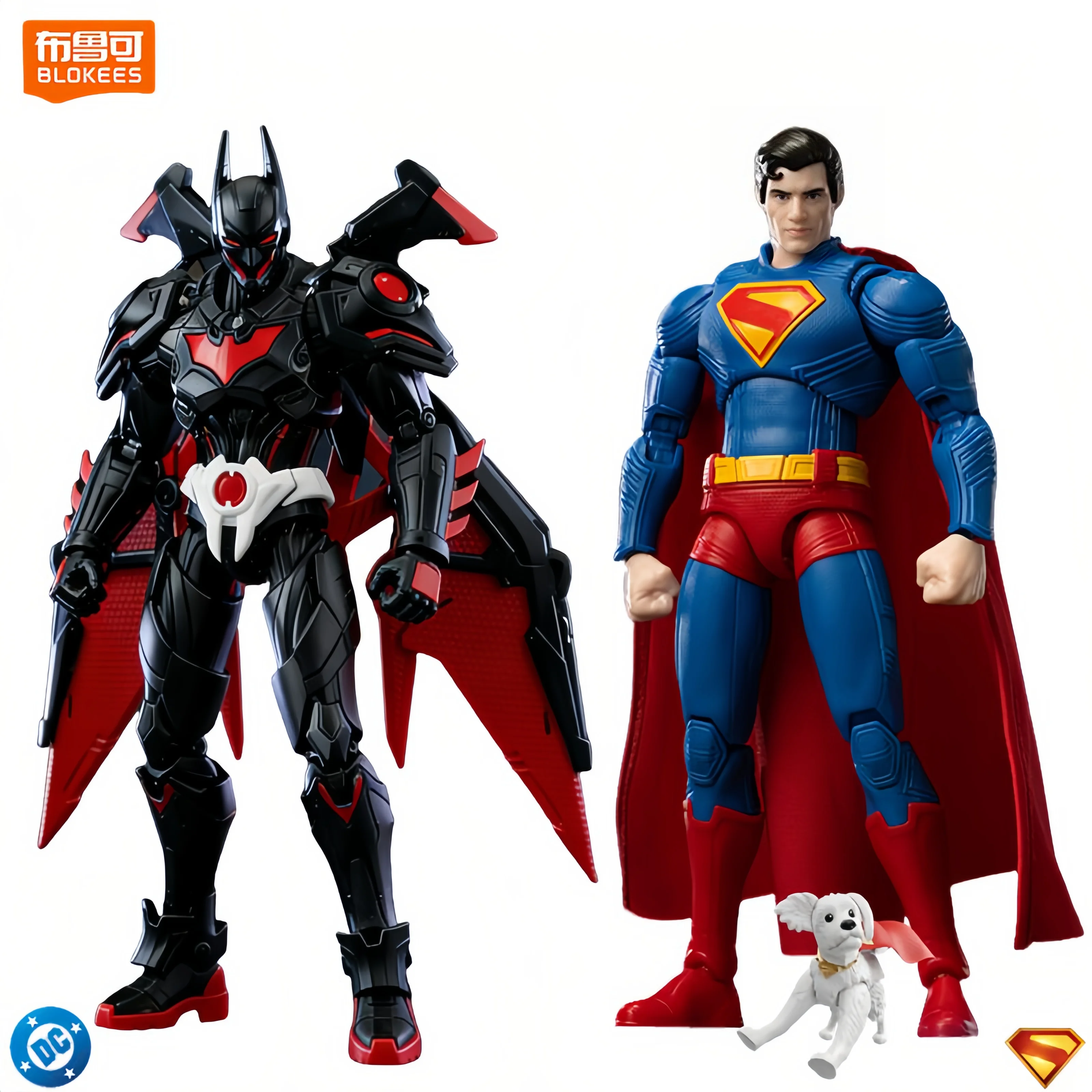 Blokees DC Batman Beyond & 2025 New Version Superman Action Figures desktop ornament Collectible Toys Christmas Gift
