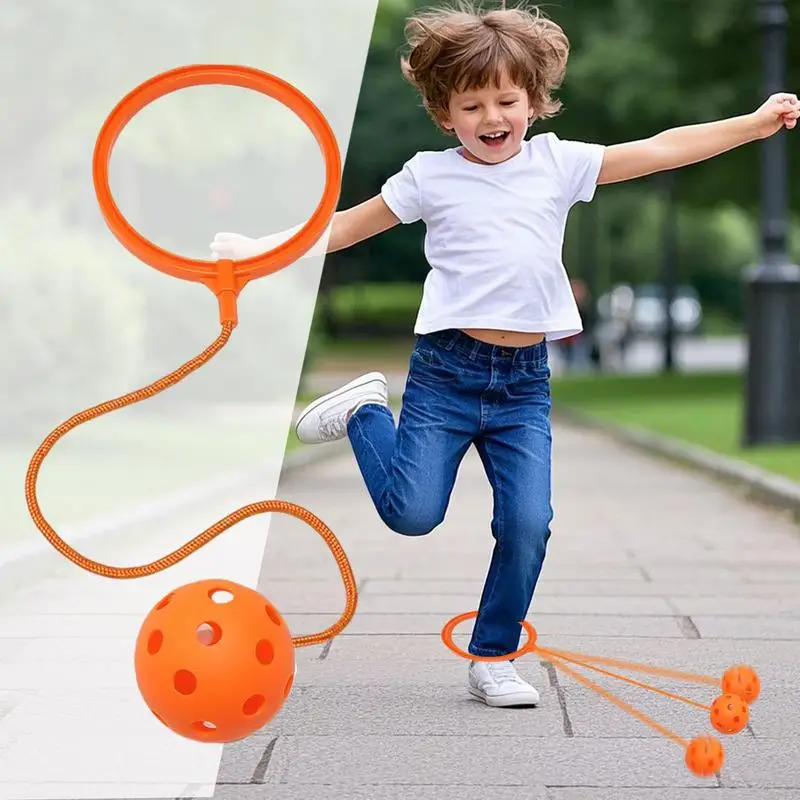 Ankle Skip Ball Rotating Swing Assorted Colors Single-Leg Soft Jumping Ring Coordination Fitness Sports Ball Outside Exercise