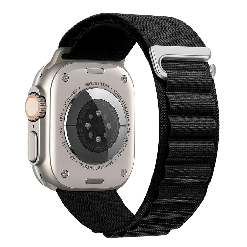 Premium Alpine Loop Nylon Sports Strap for Apple Watch - Versatile and Durable Bracelet Belt