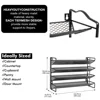 Kitchen Organizer Spice Rack 3/4 Tier Wall Mounted Carbon Steel Shelf with Glass Spice Jars Pantry Cupboard Kitchen Accessories 5