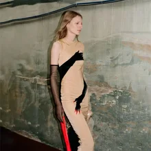  2022 Summer New Women Fashion Sleeveless Slim Temperament Dress The Hand of the Devil Printing Vestido 