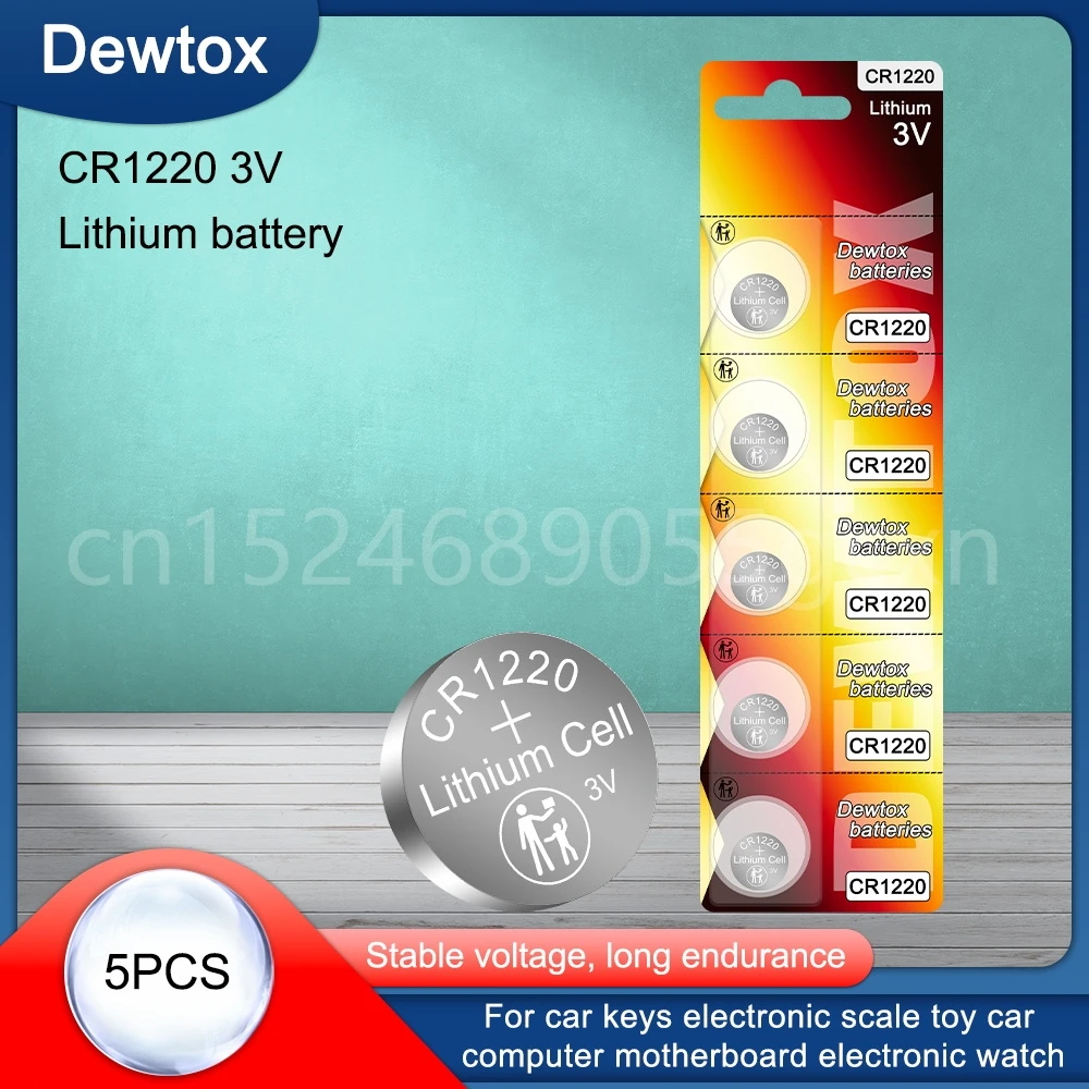 

5 шт. CR1220 CR 1220 LM1220 BR1220 3 В литиевая батарея для игрушек часов шкалы калькулятор автомобиля пульт дистанционного управления Мышь Кнопка монета