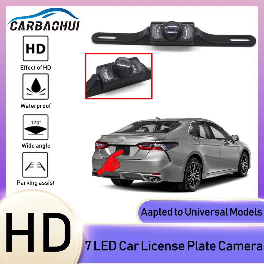 

Car Rear View Reversing Camera for GPS monitor License Plate Frame Waterproof Night Vision Full HD CCD Parking Assistance