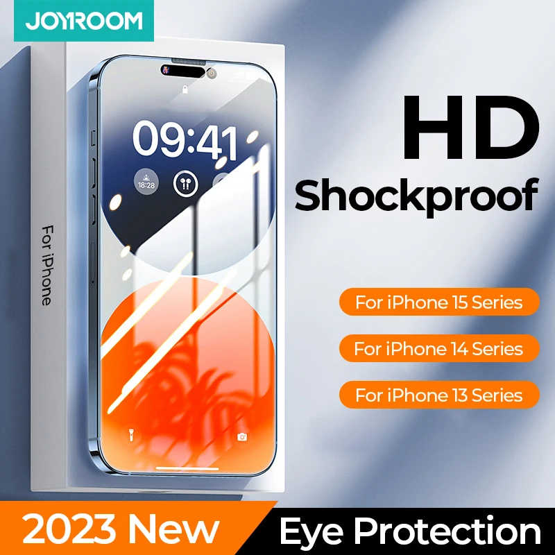 

Защитное стекло Joyroom 9H для iPhone 15 Pro Max, полноэкранное ударопрочное закаленное стекло, защита для iPhone 14 13 Pro