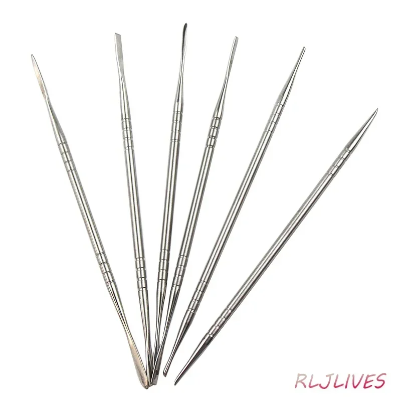 Stainless Steel Soft Pottery Clay Sculpture Tool Clay Sculpting Knife DIY Polymer Modeling Carving Tools 6Pcs/Set polymer clay tools pottery tools clay sculpting tools pottery sculpting tools clay craft tool