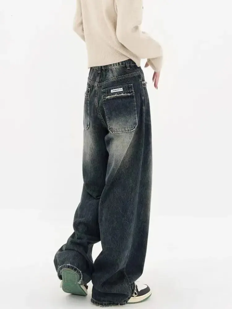 Women's Harajuku Style Loose Wide Leg Jeans 1