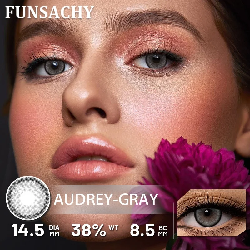 FUNSACHY Yearly Cosmetic Brown Contact Lenses - Enhance Your Eye Color with Natural Beauty