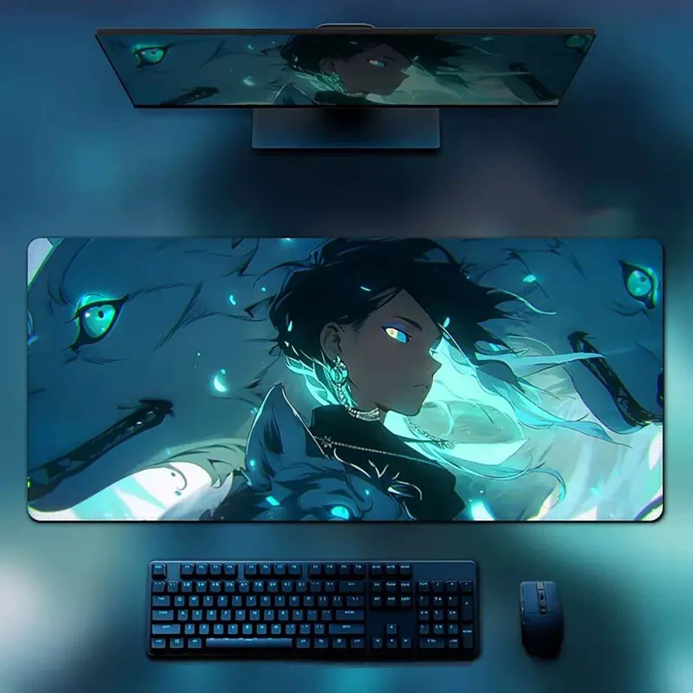 

Green Kawaii Gaming Anime Mouse Mats Computer Gamer Accessories Pad on The Table Big Art Mouse Pad Laptop Mouse Carpet Rug Mats