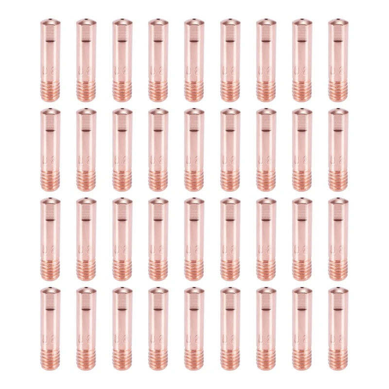 

40Pcs Copper Contact Tip Welding Tip 0.8Mm Current Nozzle Welding Tip For 15AK Welding Machine MIG / Welding Torch CNIM Hot