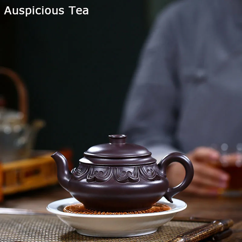 

370ml Classic Yixing Purple Clay Teapots Handmade Zhu Mud Filter Tea Pot Home Zisha Beauty Kettle Chinese Teaset customized Gift