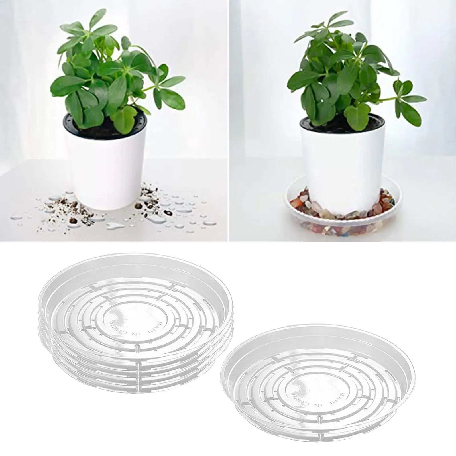 Plastic Planter Pots for Plants 5 Pack 6 Inch Flower Pots with Drainage  Holes and Saucers for Indoor Outdoor - AliExpress