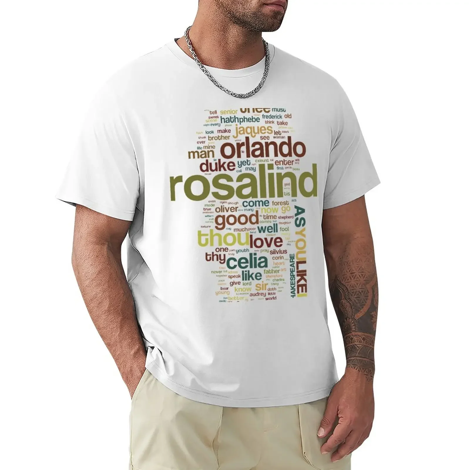 

Shakespeare's As You Like It Wordplay T-Shirt plus sizes customs design your own summer tops mens tall t shirts